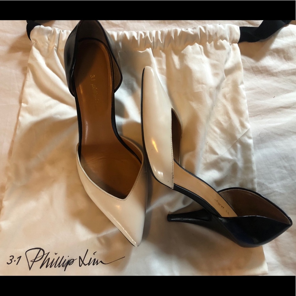 3.1 Phillip Lim Black & White Ava d’Orsay Heel